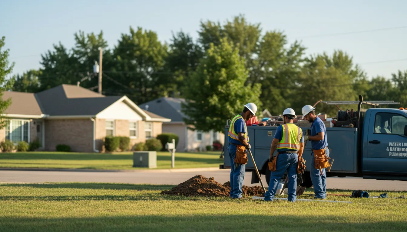 Residential water line and bathroom plumbing service in Busy, KY